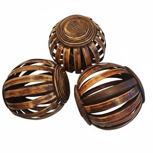 Rustic Brown Decorative Spheres